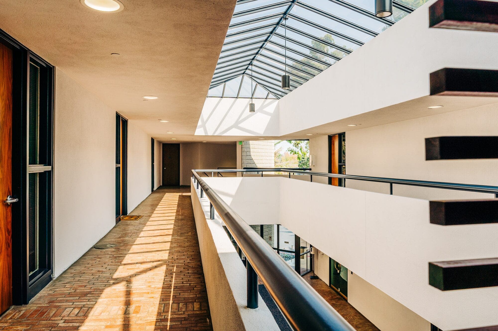Bright and airy atrium walkway